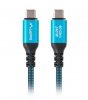 Lanberg Kabel USB-C M/M USB4 1.5M 240W 60HZ czarno-niebieski
